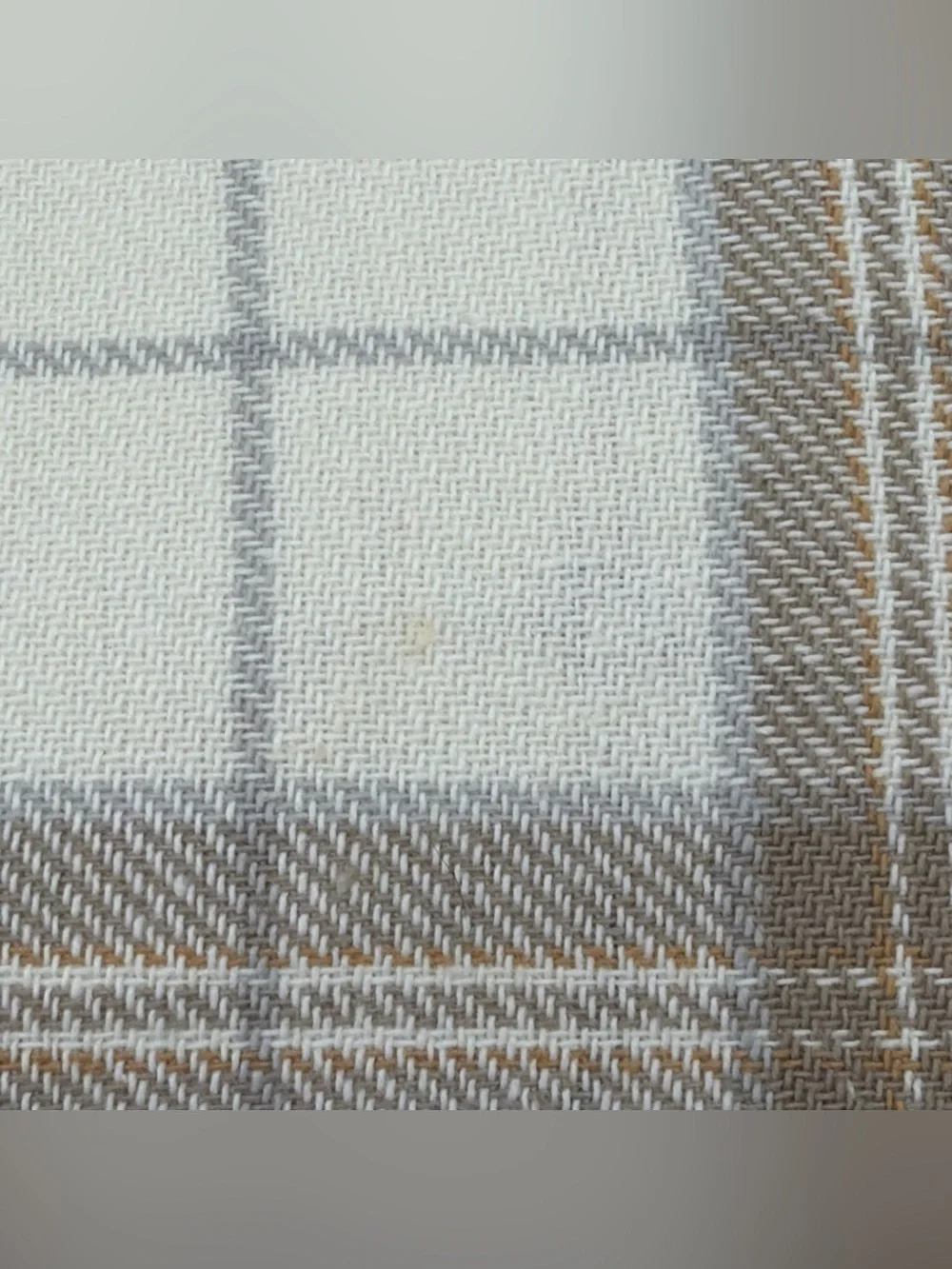 Christmas Threshold Cloth Grey & Gold Snowflake Plaid 6 Place Mats